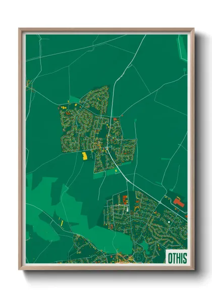 Une affiche de carte sur Othis