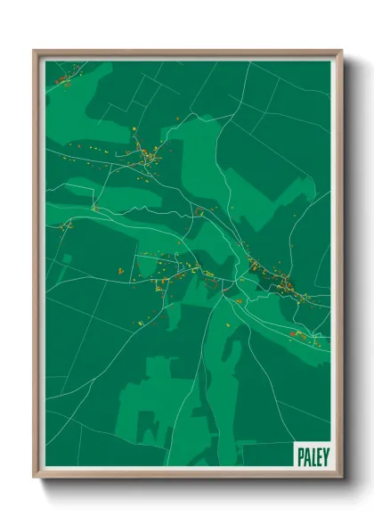 Une affiche de carte sur Paley