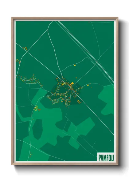 Une affiche de carte sur Pamfou