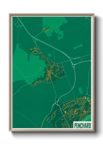 Une affiche de carte sur Penchard