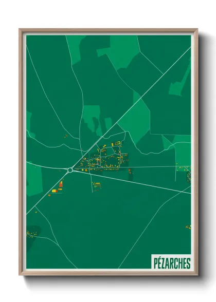Une affiche de carte sur Pézarches