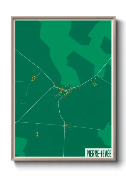 Une affiche de carte sur Pierre-Levée