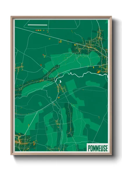 Une affiche de carte sur Pommeuse
