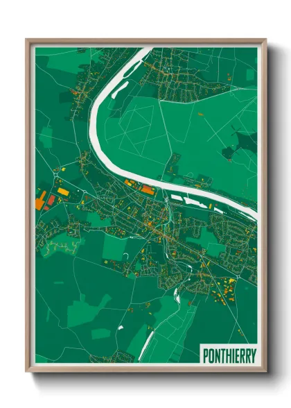 Une affiche de carte sur Ponthierry