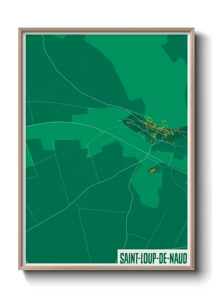 Une affiche de carte sur Saint-Loup-de-Naud