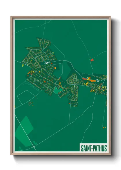 Une affiche de carte sur Saint-Pathus