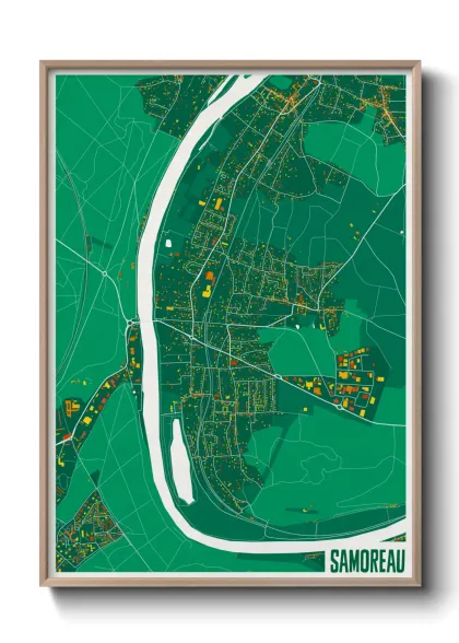 Une affiche de carte sur Samoreau