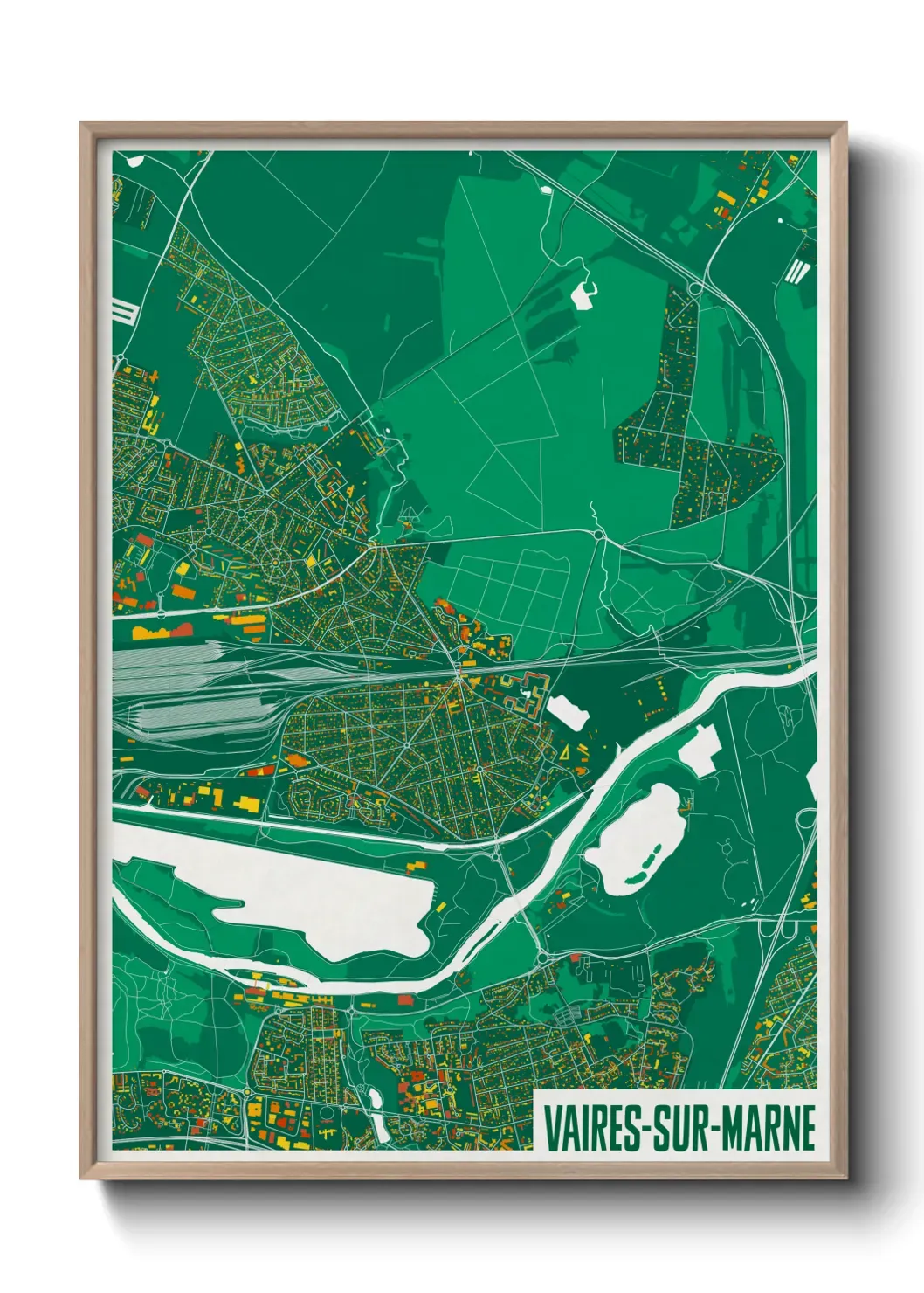 Un poster carte Vaires-sur-Marne