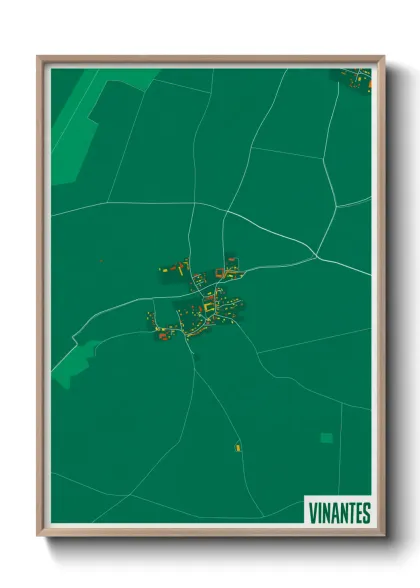 Une affiche de carte sur Vinantes