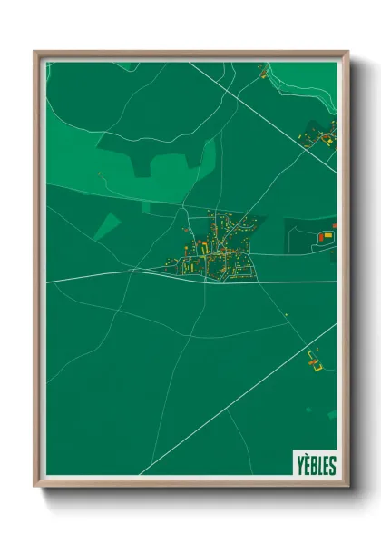 Une affiche de carte sur Yèbles