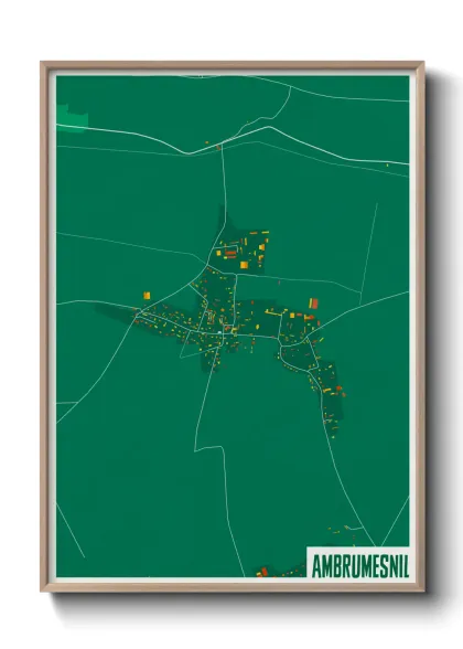 Une affiche de carte sur Ambrumesnil