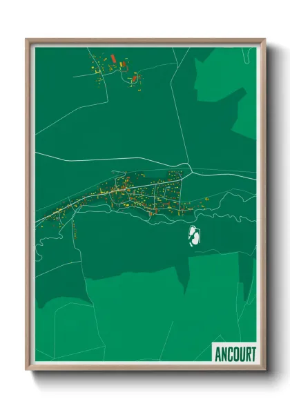 Une affiche de carte sur Ancourt