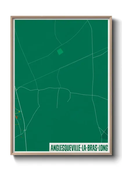 Une affiche de carte sur Anglesqueville-la-Bras-Long