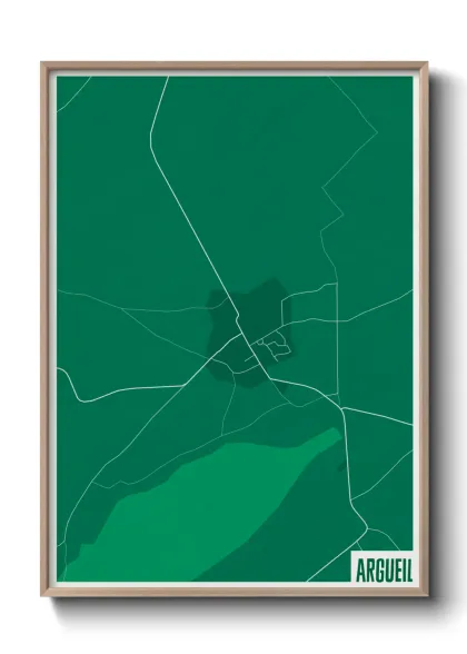 Une affiche de carte sur Argueil