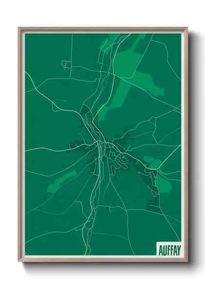 Une affiche de carte sur Auffay