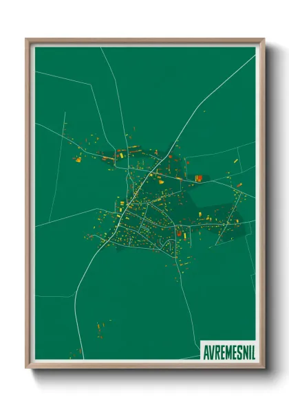 Une affiche de carte sur Avremesnil