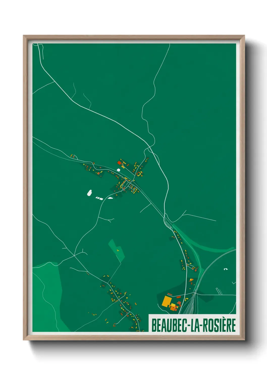 Un poster carteBeaubec-la-Rosière