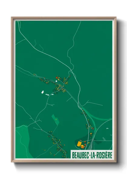Une affiche de carte sur Beaubec-la-Rosière