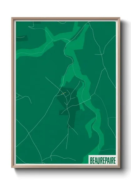 Une affiche de carte sur Beaurepaire