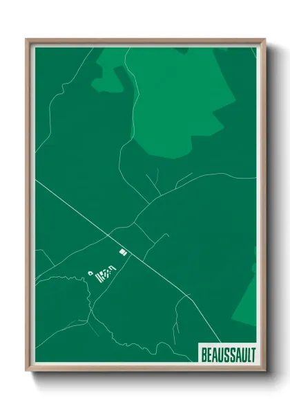 Une affiche de carte sur Beaussault