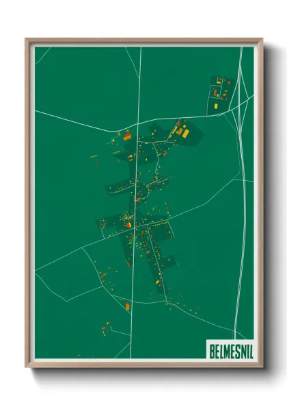 Une affiche de carte sur Belmesnil