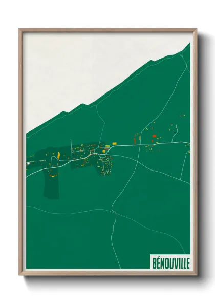 Une affiche de carte sur Bénouville