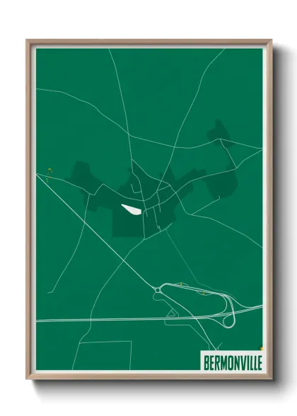 Une affiche de carte sur Bermonville