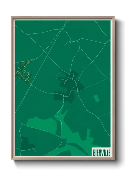 Une affiche de carte sur Bierville