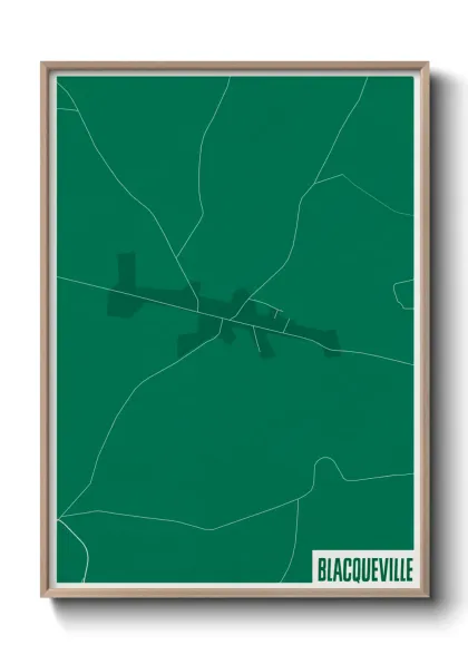 Une affiche de carte sur Blacqueville