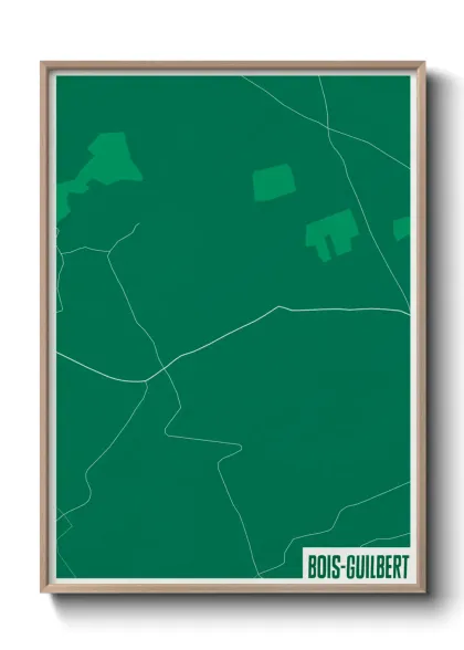 Une affiche de carte sur Bois-Guilbert