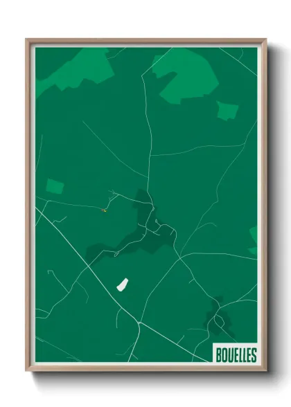 Une affiche de carte sur Bouelles