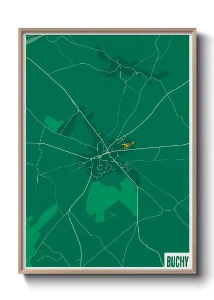 Une affiche de carte sur Buchy