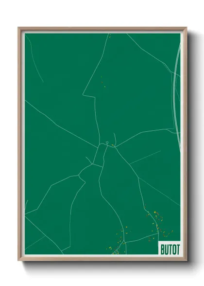 Une affiche de carte sur Butot