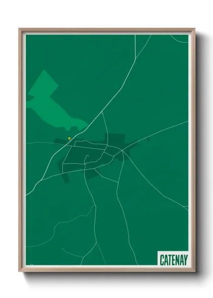Une affiche de carte sur Catenay