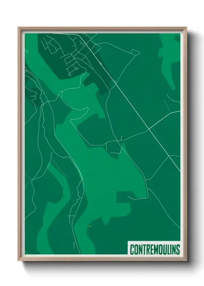 Une affiche de carte sur Contremoulins