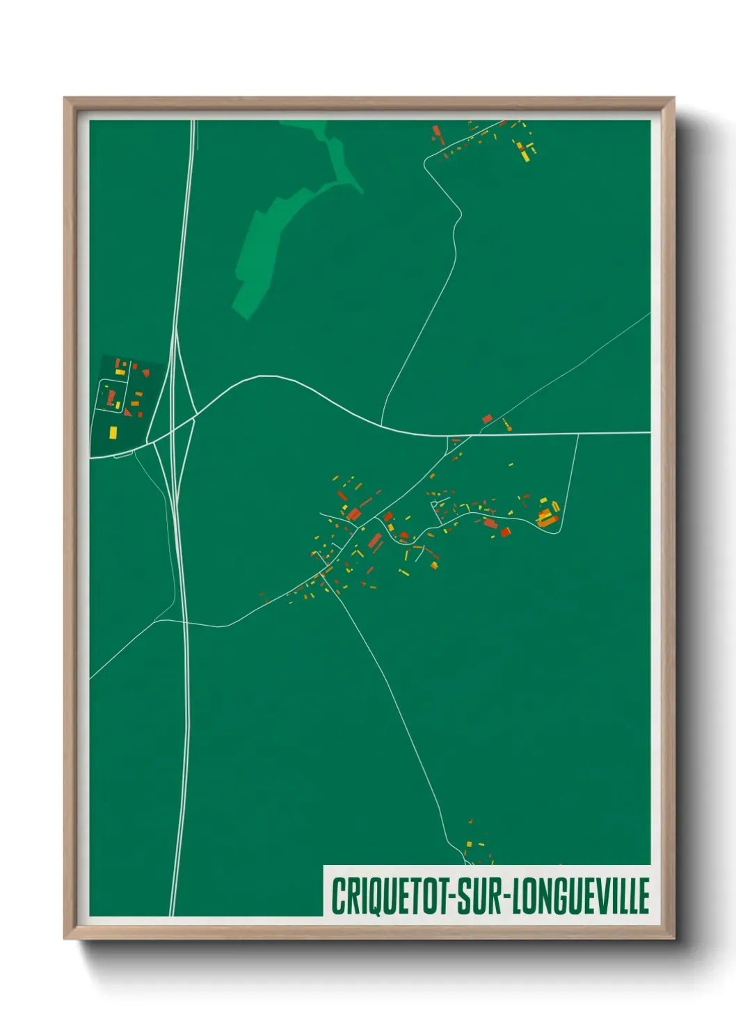 Un poster carte Criquetot-sur-Longueville