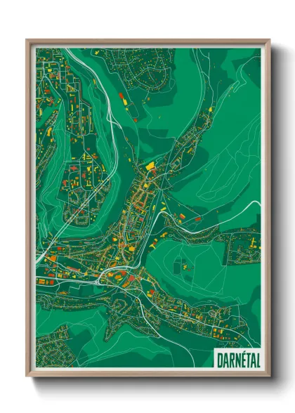 Une affiche de carte sur Darnétal