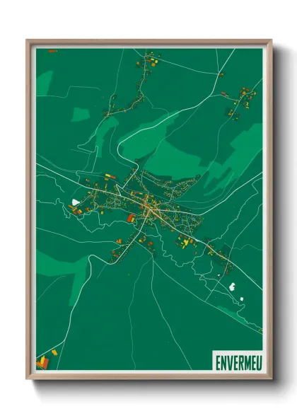 Une affiche de carte sur Envermeu