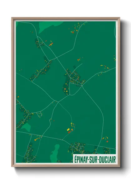 Une affiche de carte sur Épinay-sur-Duclair