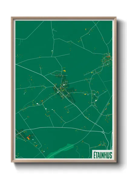 Une affiche de carte sur Étainhus