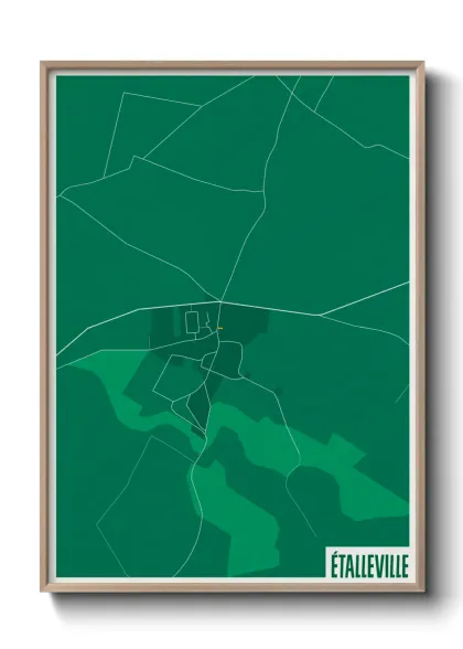 Une affiche de carte sur Étalleville