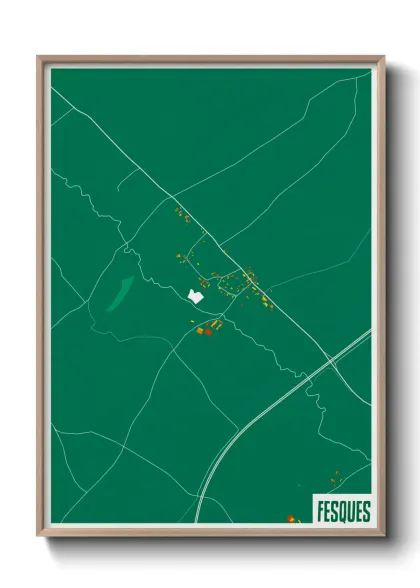 Une affiche de carte sur Fesques