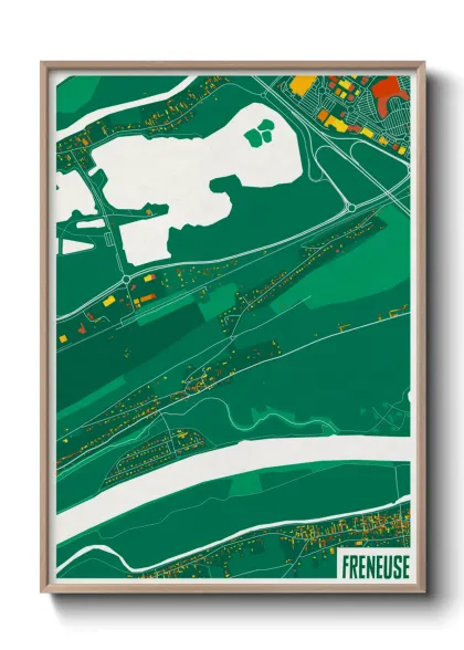 Une affiche de carte sur Freneuse
