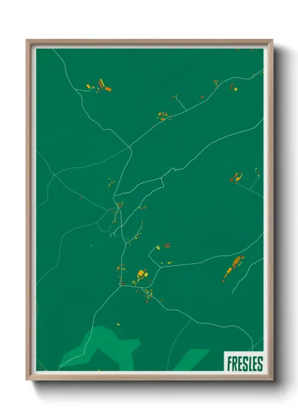 Une affiche de carte sur Fresles