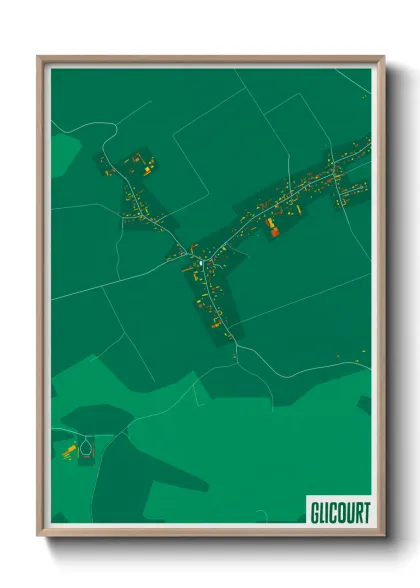 Une affiche de carte sur Glicourt