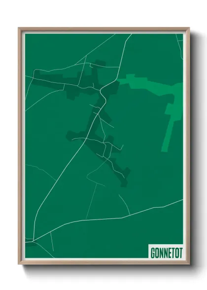 Une affiche de carte sur Gonnetot