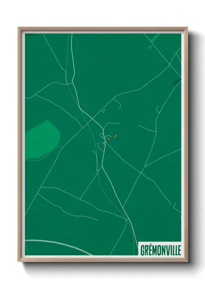 Une affiche de carte sur Grémonville