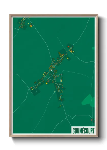 Une affiche de carte sur Guilmécourt