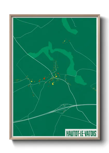 Une affiche de carte sur Hautot-le-Vatois