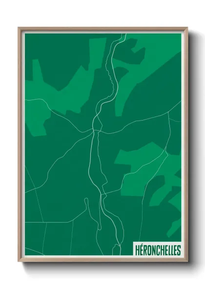 Une affiche de carte sur Héronchelles